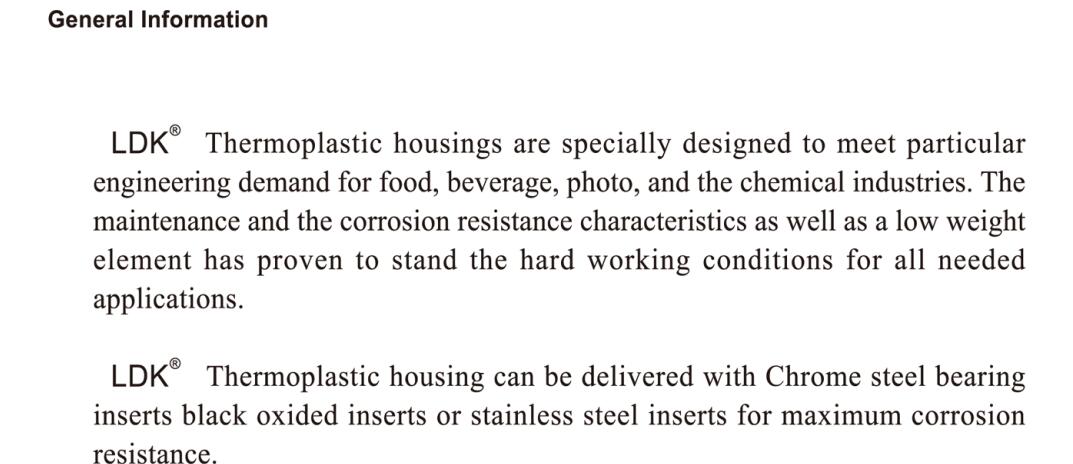 Thermoplastic Housing With BEARINGS TP-P205