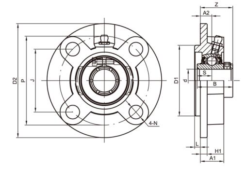 UCFCSX06 Flange Cartridge Bearing Housing