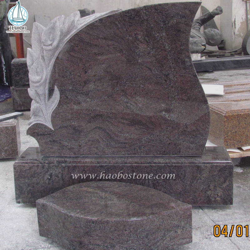 Paradiso Granite Customized Carved Tombstone