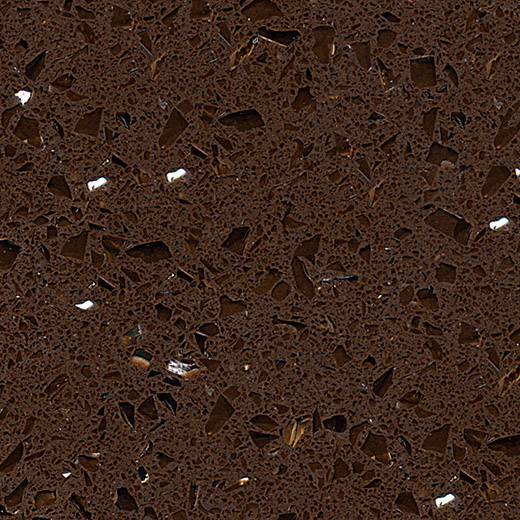 OP1815 Stellar Dark Brown Kitchen Counter Top Quartz Materials