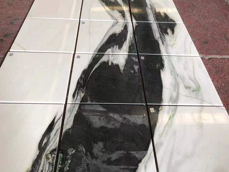 China Origin Panda White Tiles Marble Slab Suppliers