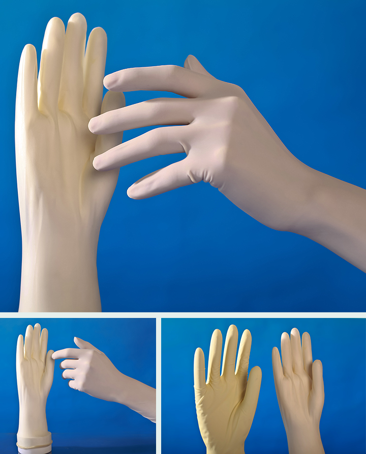 High Quality Disposable Sterile Latex Examination And Surgical Gloves Powdered/Powder free   Manufacturer