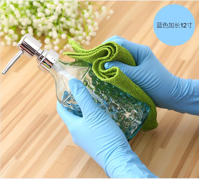 Disposable nitrile examination gloves for household cleaning