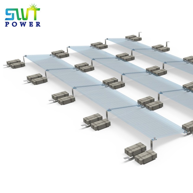 Solar Mounting Structure Roof Mounting Rail-free Ballast Mounting System on Concrete Flat Roof