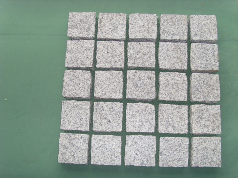 G603 white granite meshed paving stone