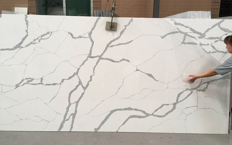 New calacatta White quarta slab