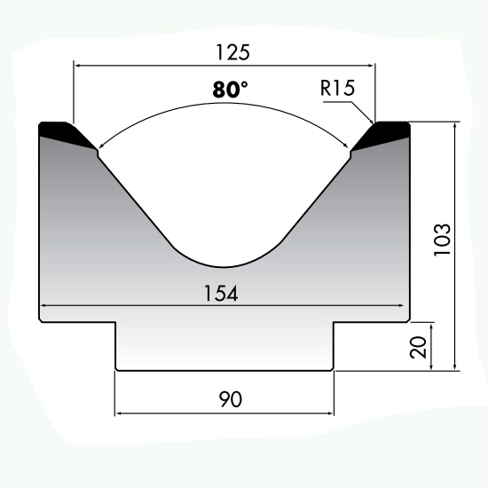 V125 press brake die tools with 80degree for sales in Finland market