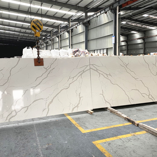 Book Match Big Size Countertop Quartz Artificial Slab for Kitchen And Hotel