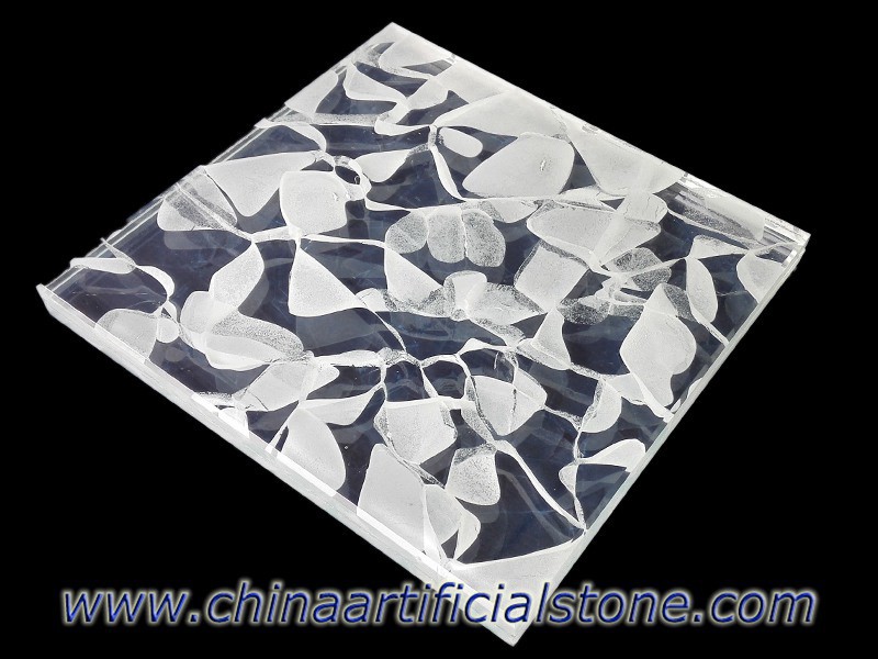 Snow Flake Glass Panels for Partition Wall