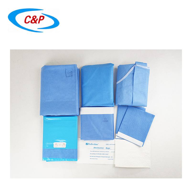 Factory Supply Wholesale Disposable Blue Ophthalmic Surgical Drape Pack