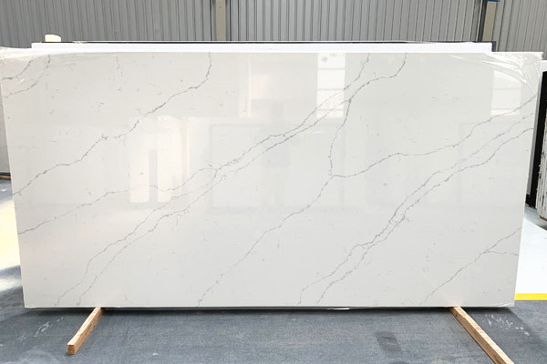 thin vein white quartz slab 