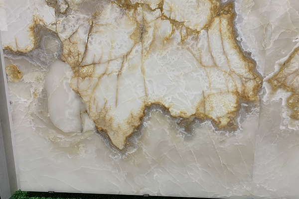 golden vein white onyx natural stone