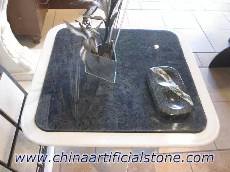 Azurite Jade Glass table