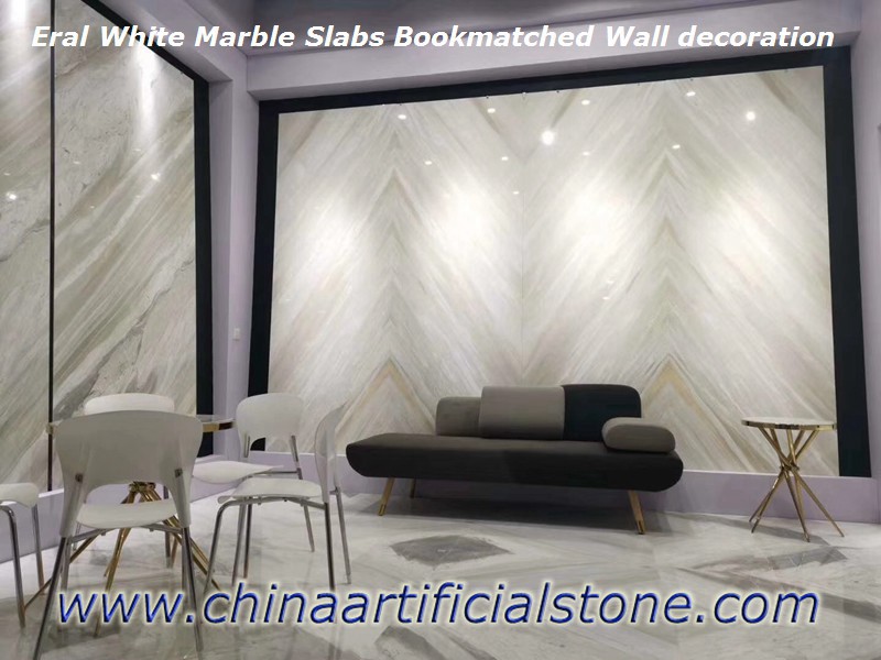 Italy Earl White Marble Slabs Book Matched Tiles