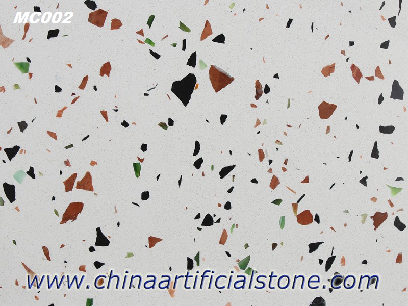 Beige Terrazzo Tiles Slabs with Multicolor Aggregate