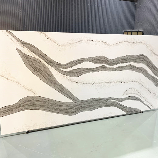 Busy Kitchen Remodeling Magnificent Marble Like Quartz Slab Dramatic Veining