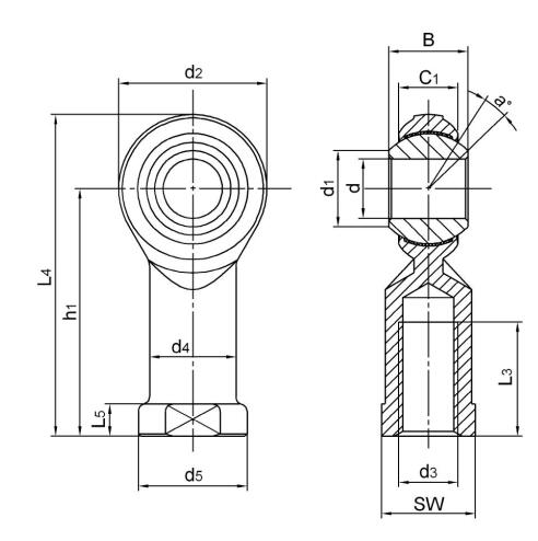 Rod Ends PHS22EC