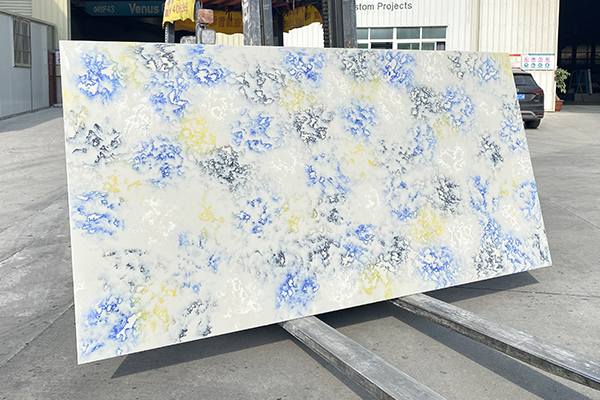 colorful quartz surface slab 