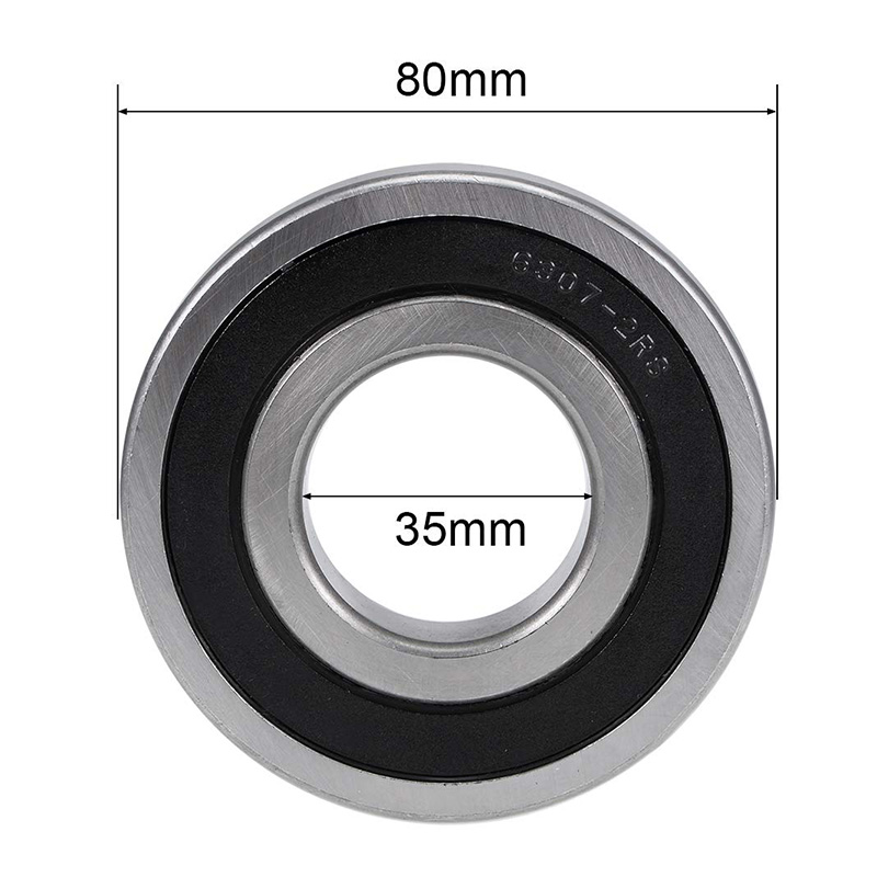 Ball Bearings RS 35mm X 80mm X 21mm Black Rubber Sealed 6307-2RS