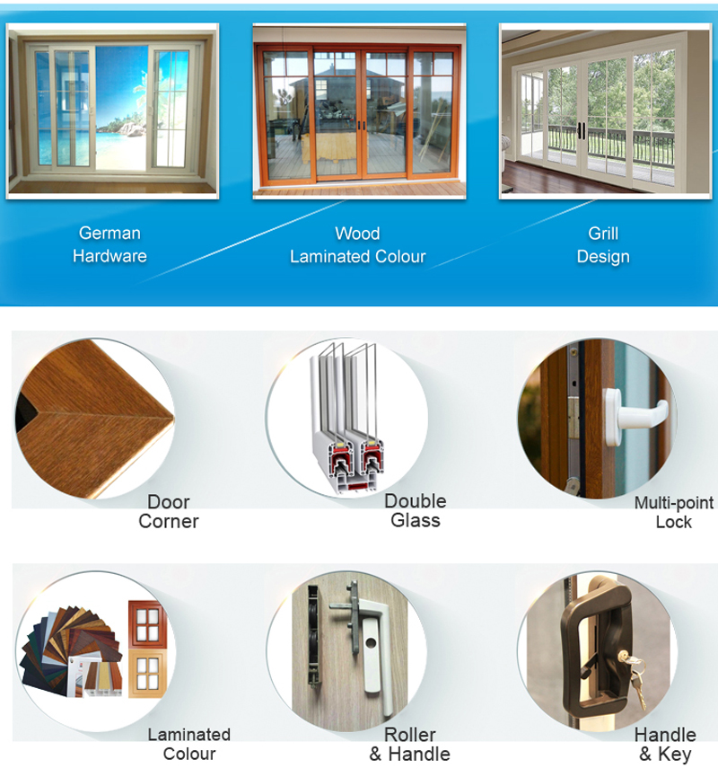 upvc sliding doors detailed drawing