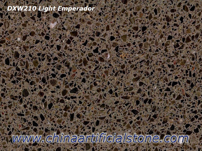Light Emperador Brown Terrazzo Tiles and Slabs DXW210