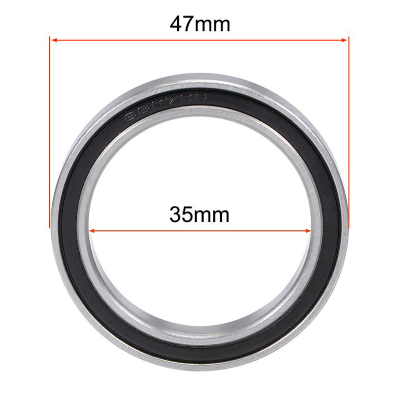 Rubber Sealed Chrome Steel Bearings 6807-2RS Deep Groove