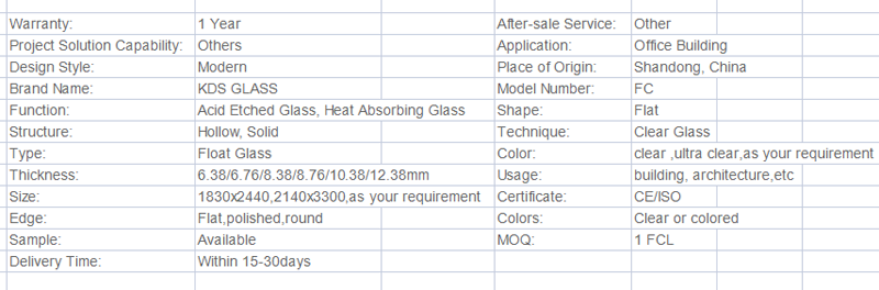 Clear Tined Temperable Laminated Glass