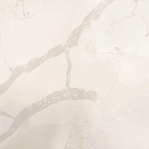 Marble Look Quartz Countertop Calacatta White Stone for Kitchen Slab