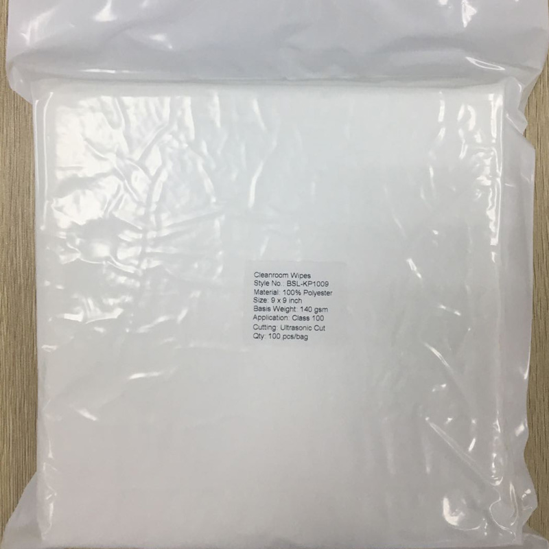 9x9 inch 100% Polyester Cleanroom Wiper