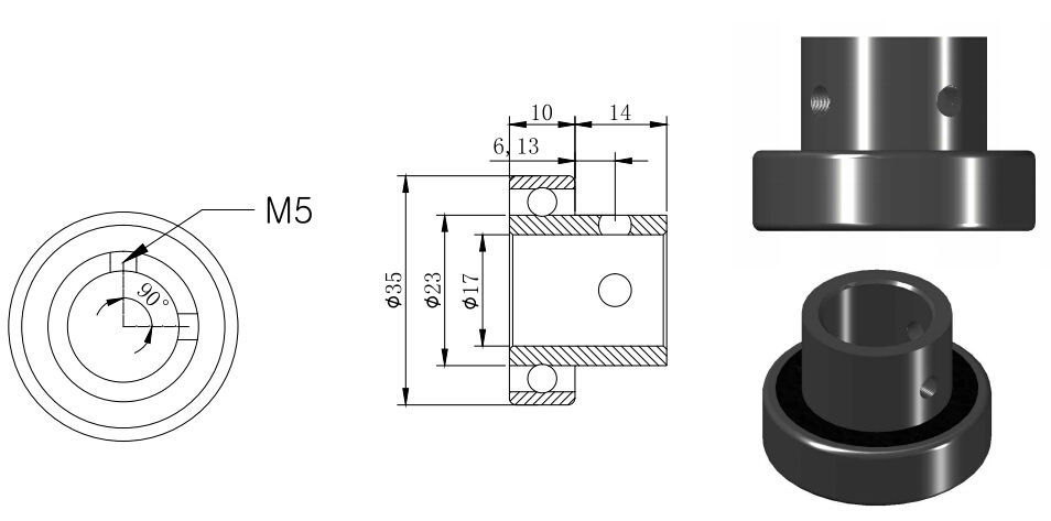 6003RS Textile Ball Bearing