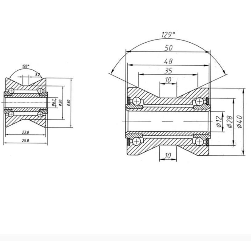 V groove bearings 