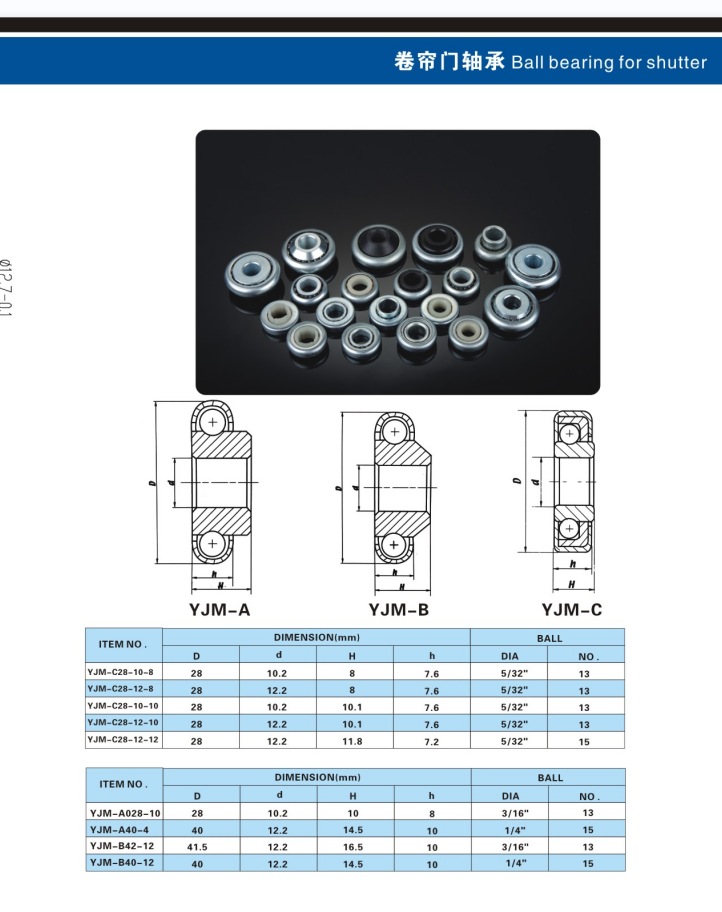 Ball Bearings for Shutter