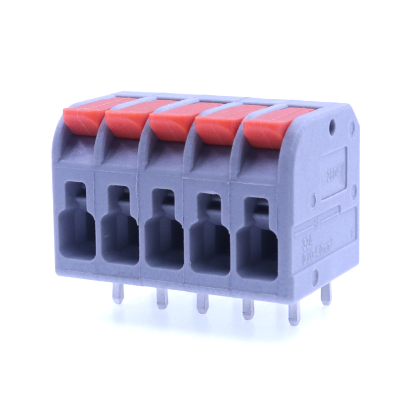 Screwless Terminal Blocks Chinese Factory 5mm Pitch PCB Spring Terminal Block